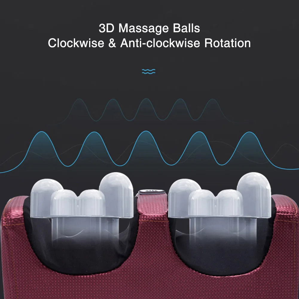Electric Foot Massage Machine Hot Compress Shiatsu Foot Vibrators Kneading Roller