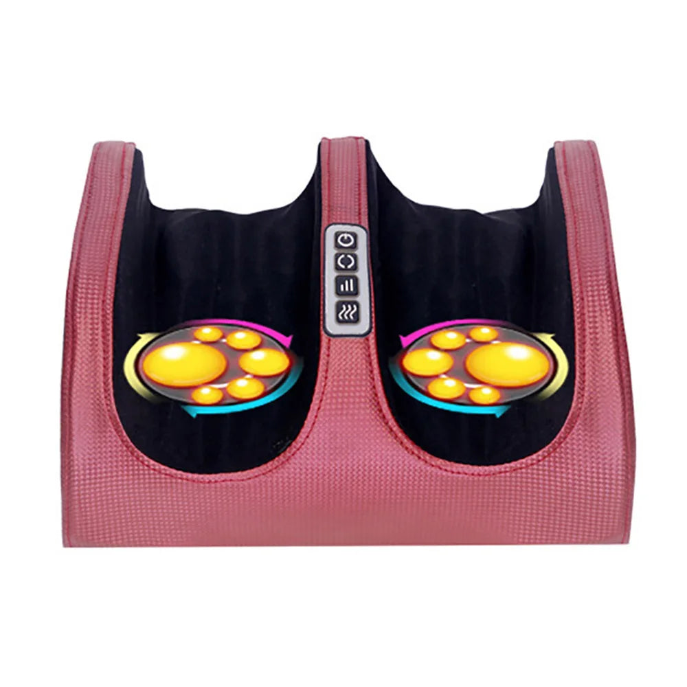 Electric Foot Massage Machine Hot Compress Shiatsu Foot Vibrators Kneading Roller